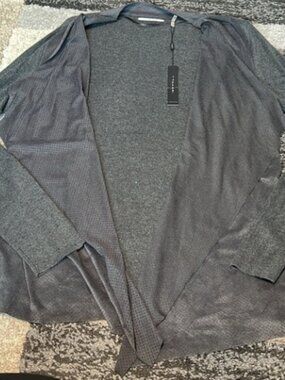 T Tahari Milly Cardigan, grey, size L NWT!